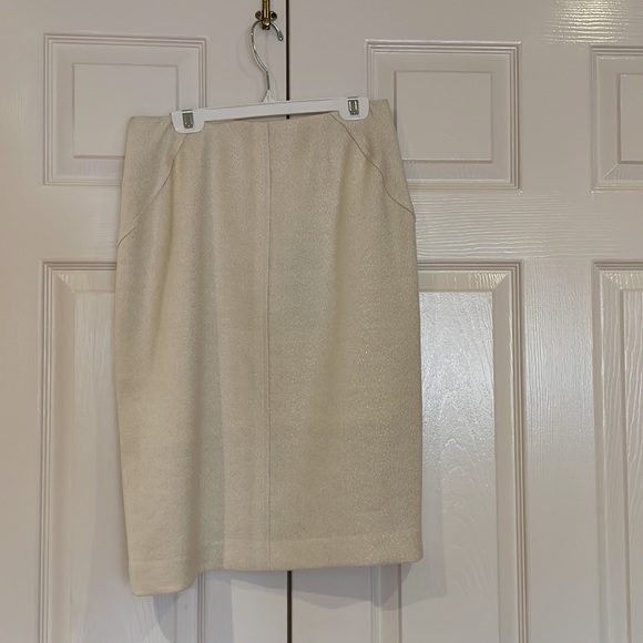 Canadian Designer AndyThéAhn Detailed Jacket & Skirt taupe/ivory. Size 6, New. - Picture 9 of 15